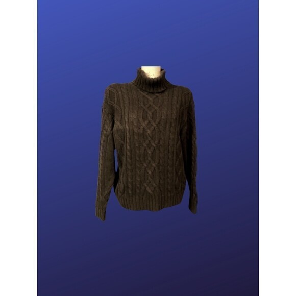 𝅺PRINCETON CLUB Chunky Turtleneck Sweater, BLACK, Women’s Size Small, EUC - Picture 7 of 9